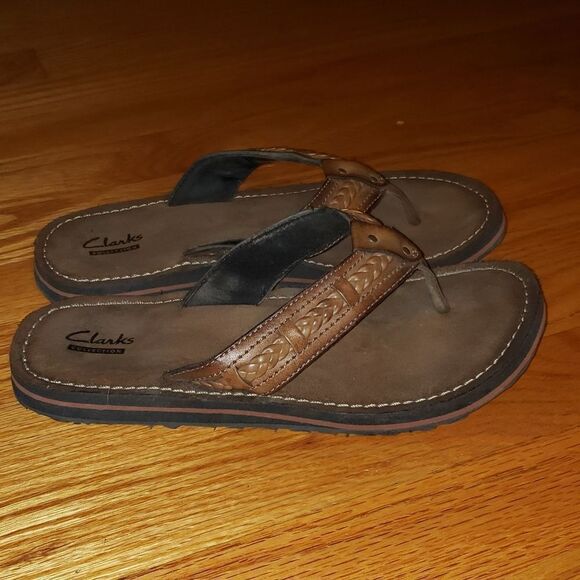 Clarks Brown Leather sandals - Picture 1 of 6